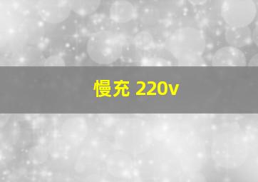 慢充 220v